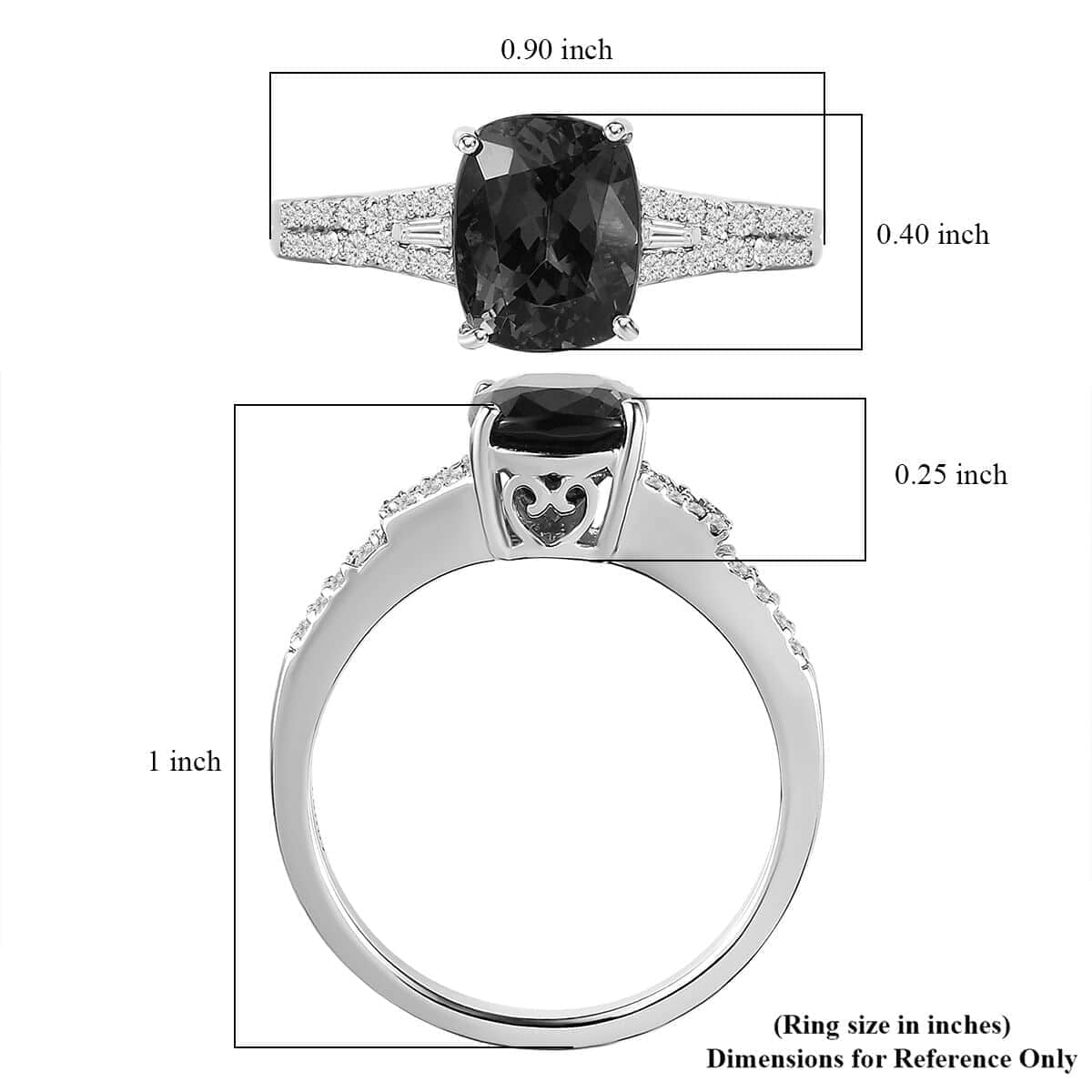 Rhapsody 950 Platinum AAAA Tanzanite and E-F VS Diamond Ring (Size 7.0) 4.80 Grams 3.15 ctw image number 5