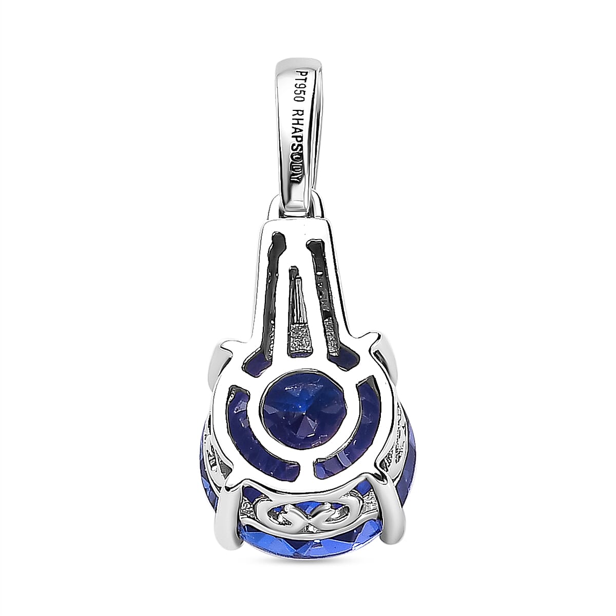 TLV Rhapsody 950 Platinum AAAA Tanzanite, Diamond (E-F, VS) Pendant 3.00 ctw image number 4