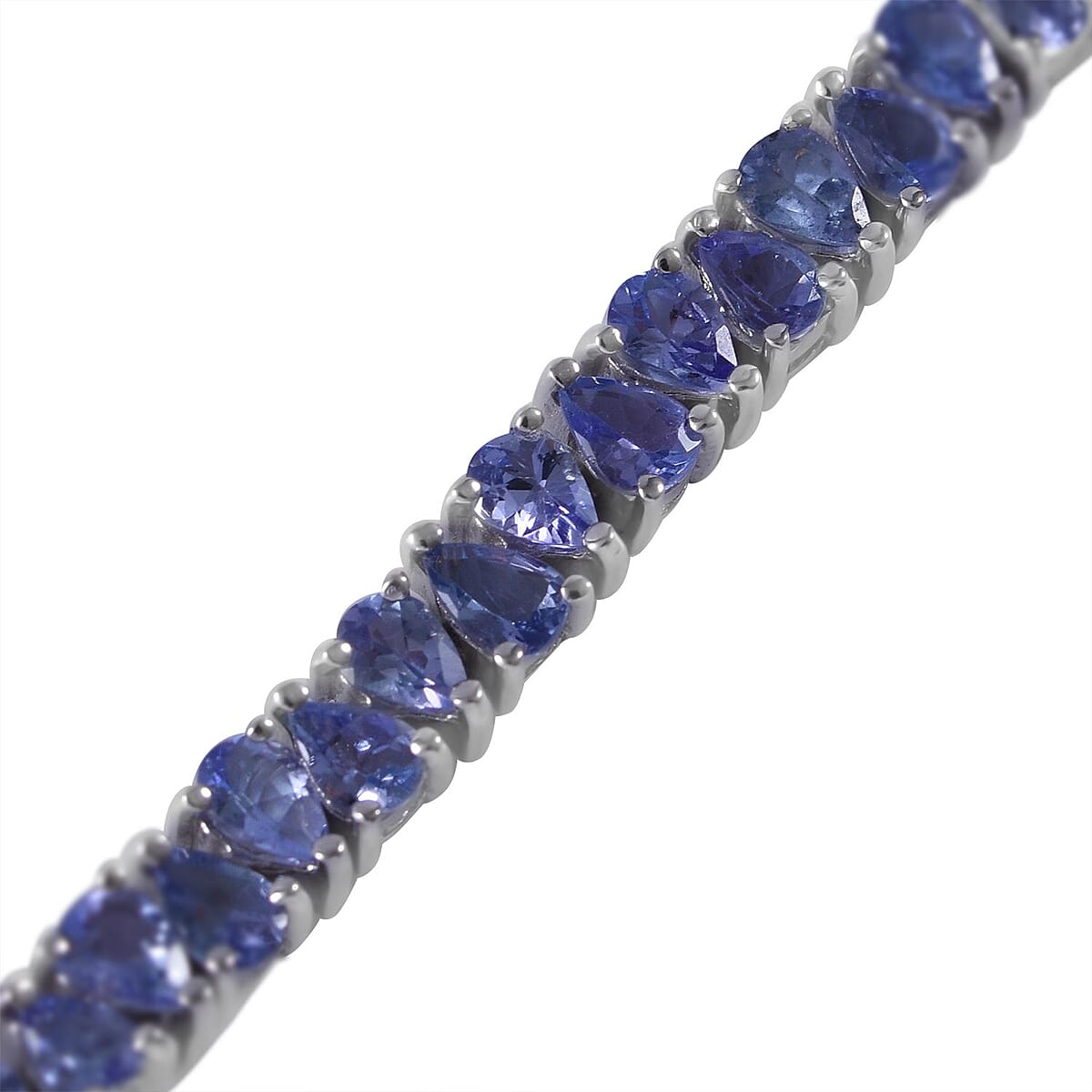 Tanzanite Tennis Bracelet in Platinum Over Sterling Silver (6.50 In) 7.85 ctw image number 1