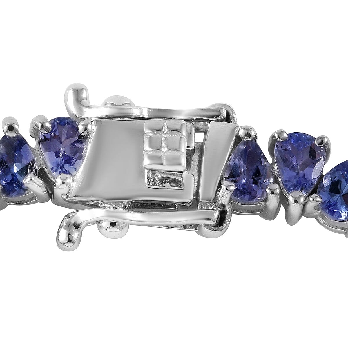 Tanzanite Tennis Bracelet in Platinum Over Sterling Silver (6.50 In) 7.85 ctw image number 2