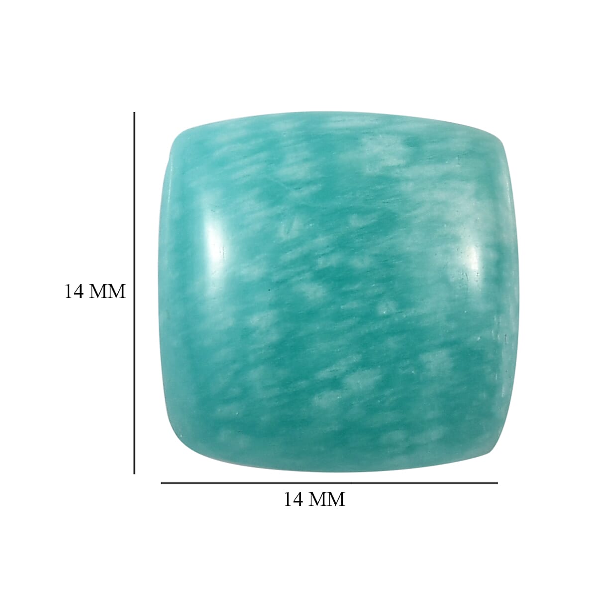 Amazonite (Cush 14x14 m) 7.53 ctw | Loose Gem | Loose Gemstones | Loose Stones | Jewelry Stones image number 3