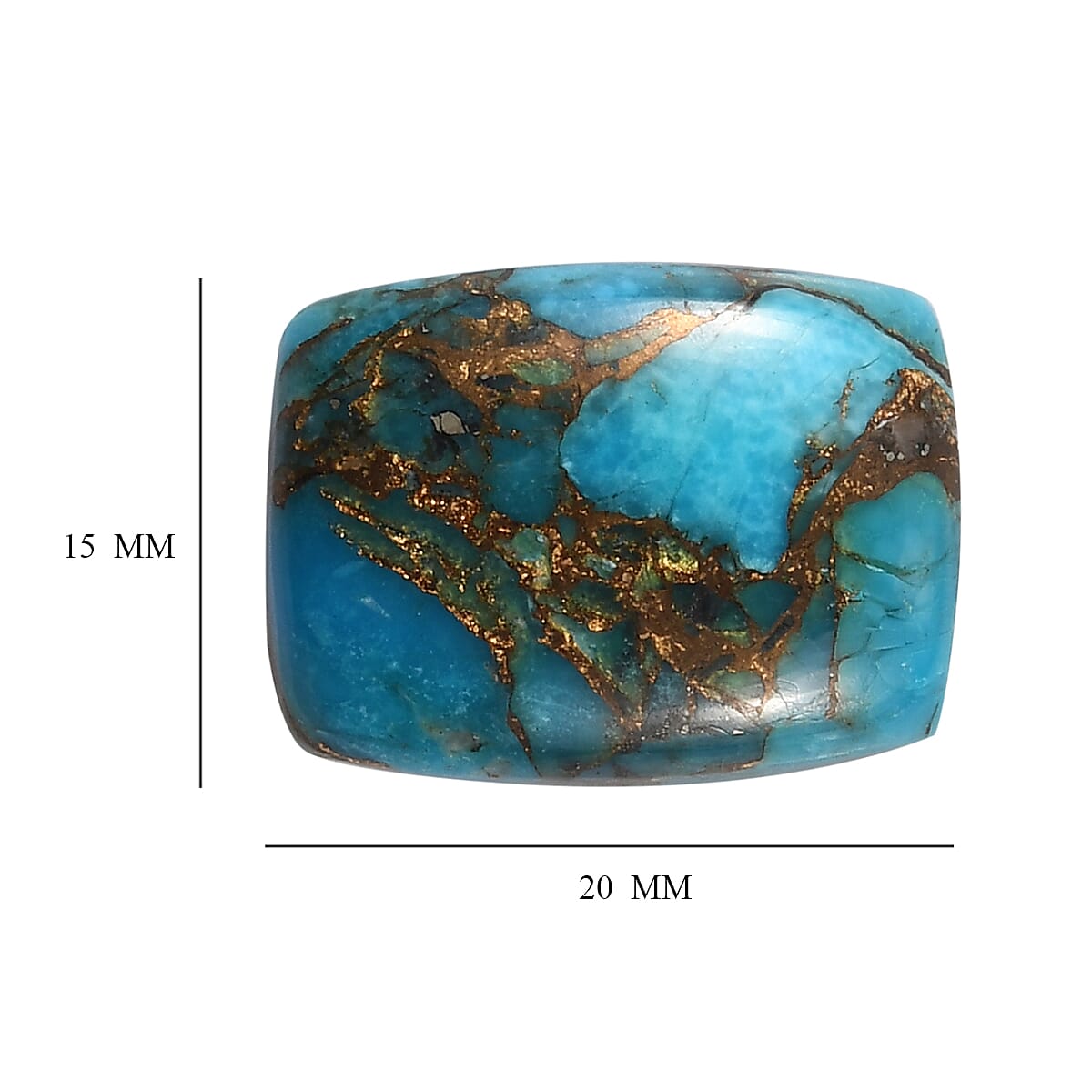 AA Mojave Blue Turquoise (Cush 20x15 mm) 18.13 ctw | Loose Gem | Loose Gemstones | Loose Stones | Jewelry Stones image number 3