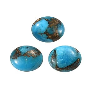 Mojave Blue Turquoise Set of 3 (Ovl 9x7 mm) 5.09 ctw