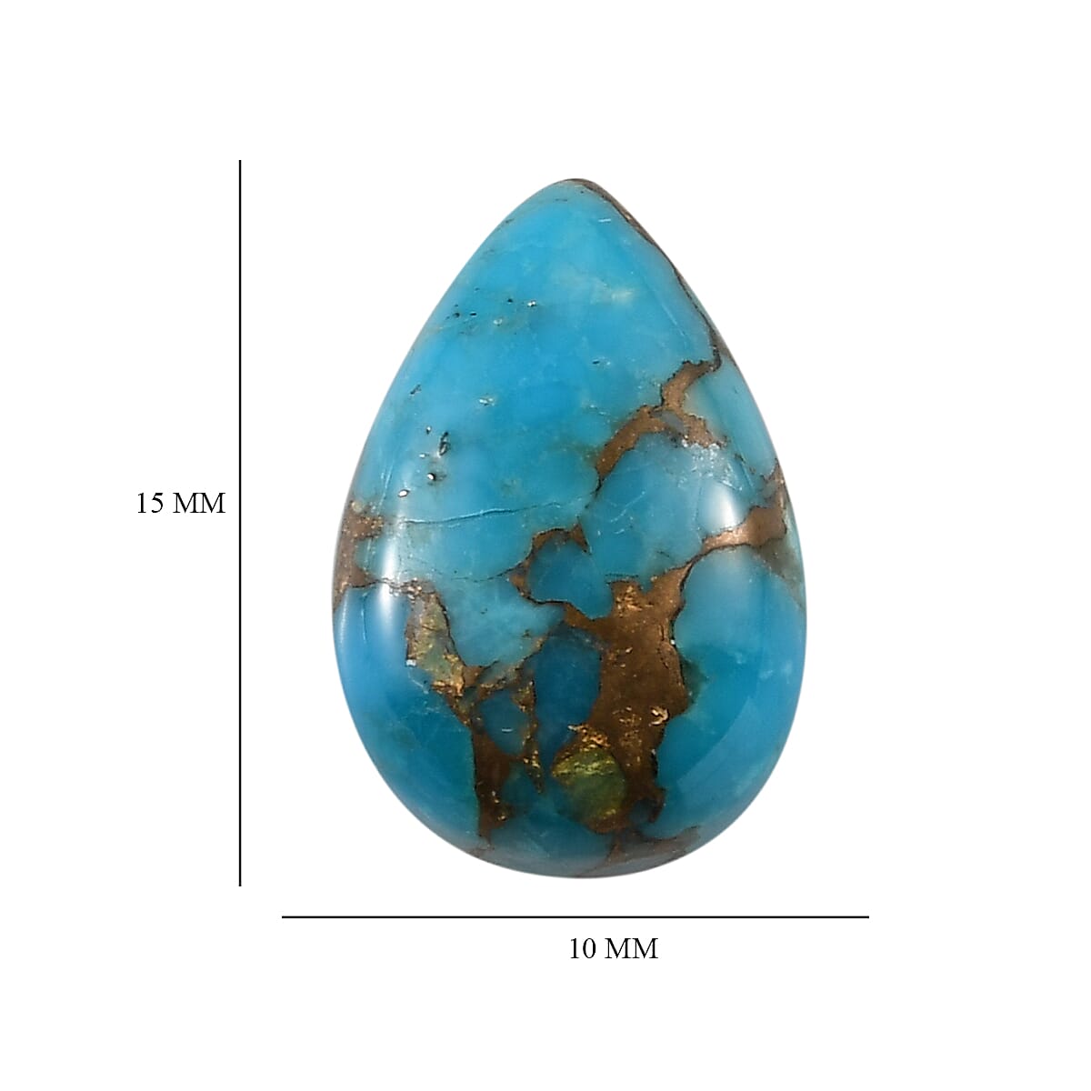 AA Mojave Blue Turquoise (Pear 15x10 mm) 4.74 ctw | Loose Gem | Loose Gemstones | Loose Stones | Jewelry Stones image number 3