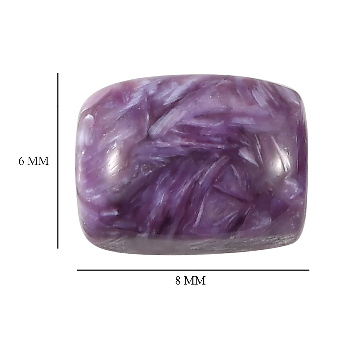 Bolivian Amethyst Set of 2 (Cush 8x6 mm) 3.30 ctw image number 3