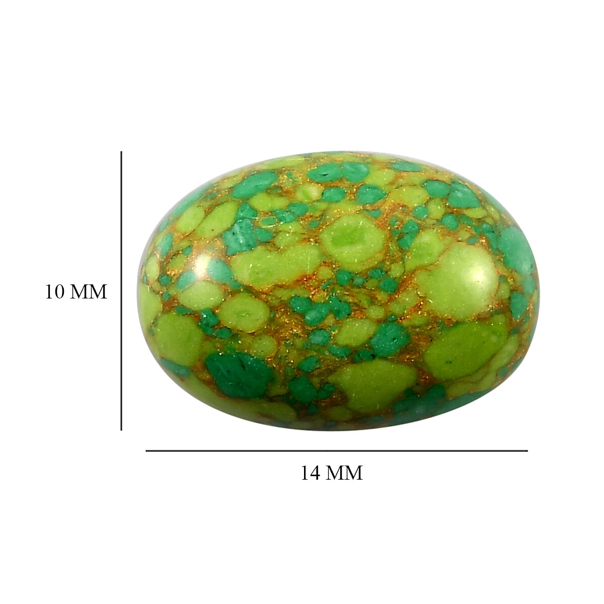 Mojave Green Turquoise (Ovl 14x10 mm) 5.12 ctw image number 3