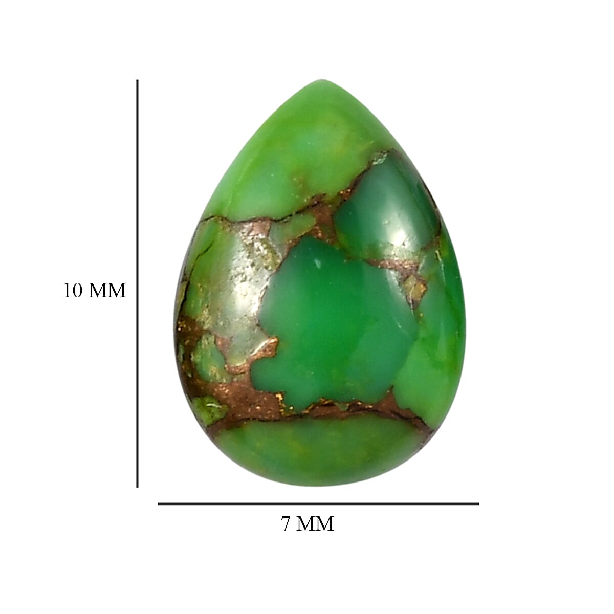 AA Mojave Green Turquoise Set of 3 (Pear 10x7 mm) 5.44 ctw image number 3