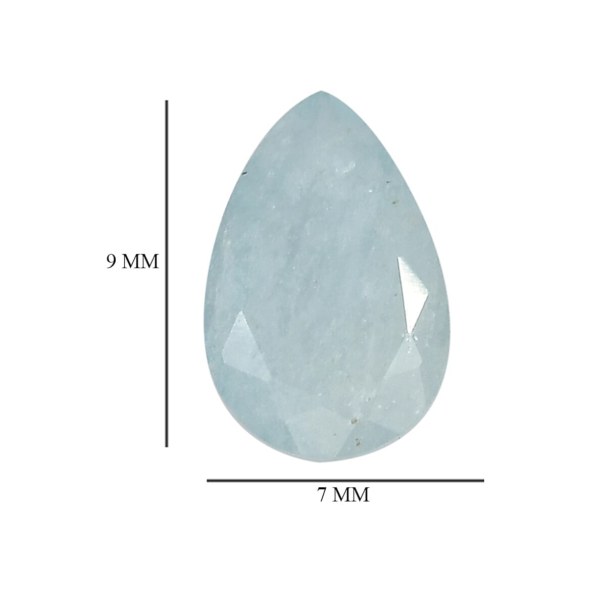 Milky Aquamarine (Pear 9x6 mm) 1.08 ctw | Loose Gem | Loose Gemstones | Loose Stones | Jewelry Stones image number 3