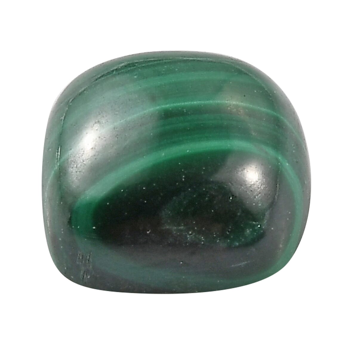 African Malachite Set of 2 (Cush 7x7 mm) 4.02 ctw | Loose Gem | Loose Gemstones | Loose Stones | Jewelry Stones image number 1