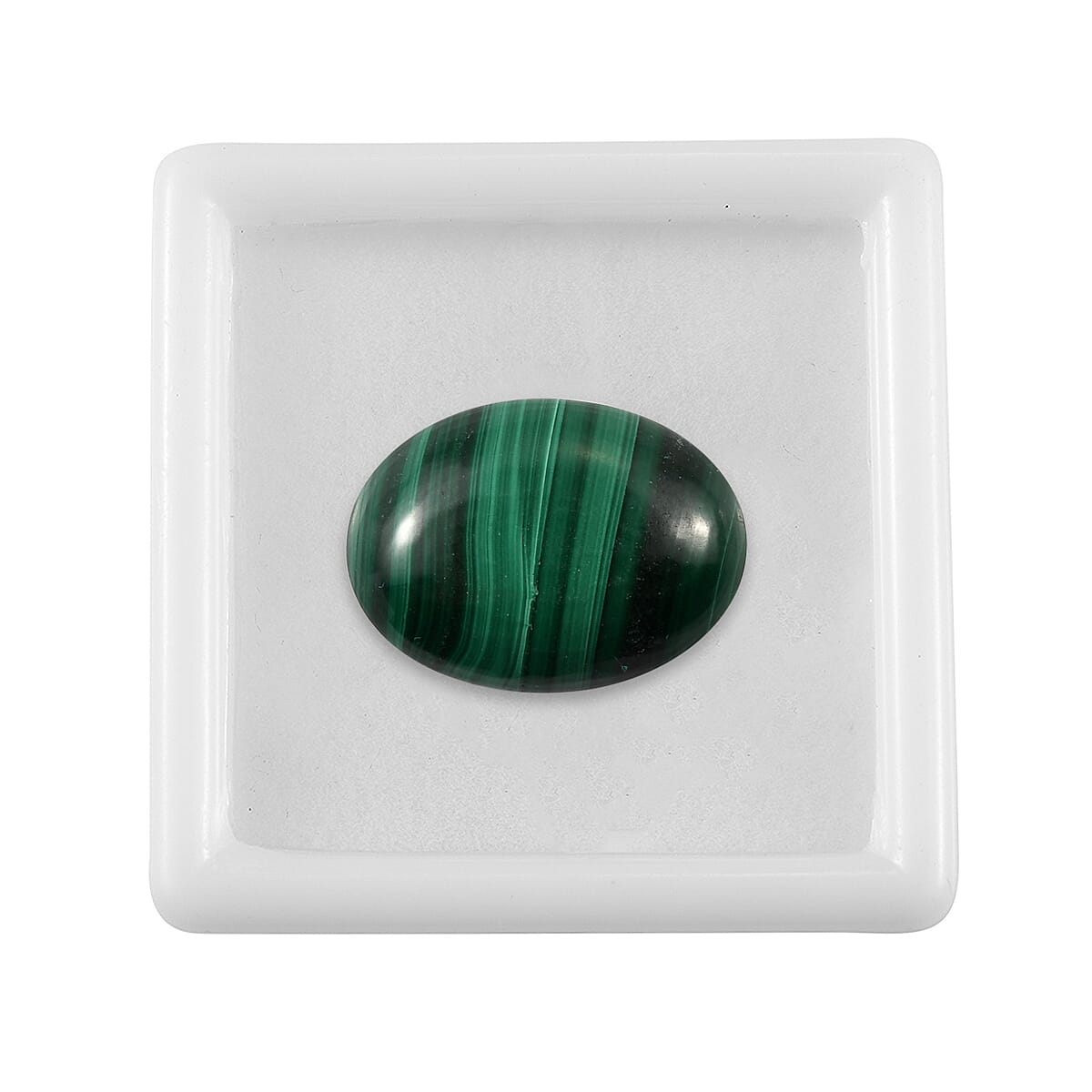 African Malachite (Ovl 20x15 mm) 18.97 ctw | Loose Gem | Loose Gemstones | Loose Stones | Jewelry Stones image number 2