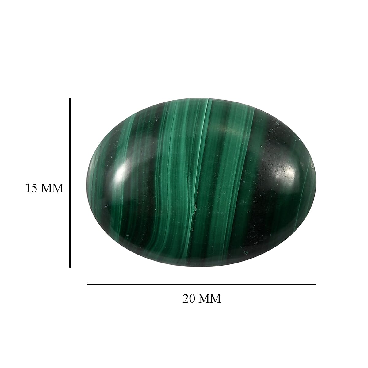 African Malachite (Ovl 20x15 mm) 18.97 ctw | Loose Gem | Loose Gemstones | Loose Stones | Jewelry Stones image number 3