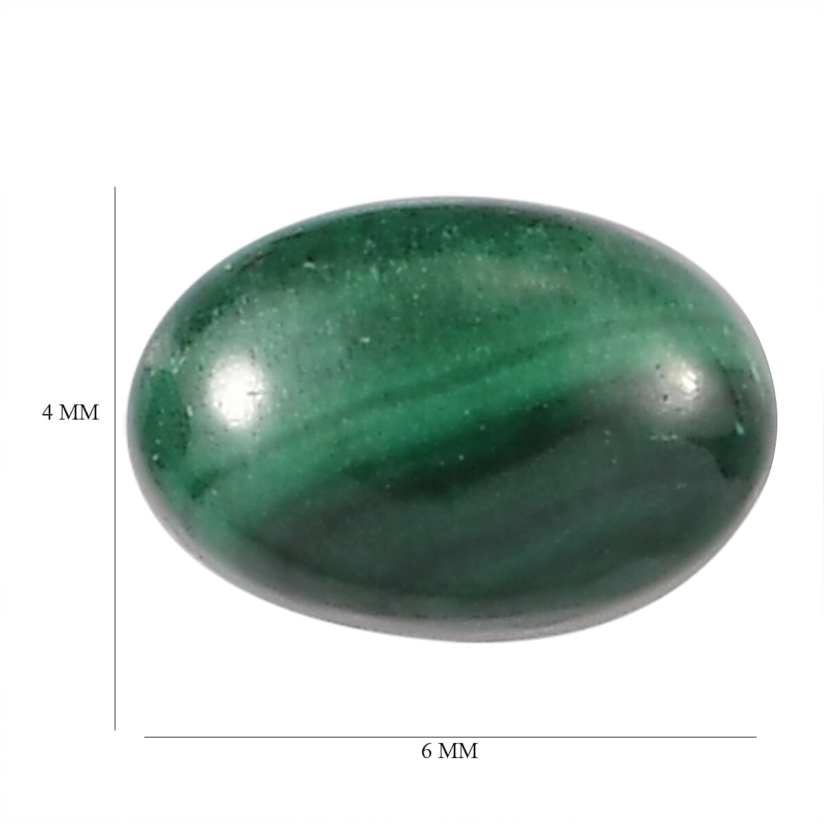 African Malachite Set of 5 (Ovl 6x4 mm) 3.89 ctw | Loose Gem | Loose Gemstones | Loose Stones | Jewelry Stones image number 3