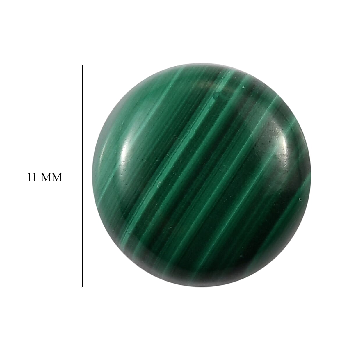 African Malachite (Rnd 11 mm) 4.72 ctw | Loose Gem | Loose Gemstones | Loose Stones | Jewelry Stones image number 3
