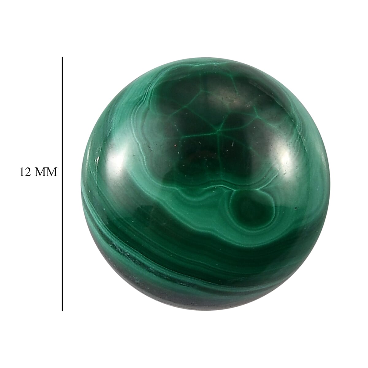 African Malachite (Rnd 12 mm) 6.20 ctw | Loose Gem | Loose Gemstones | Loose Stones | Jewelry Stones