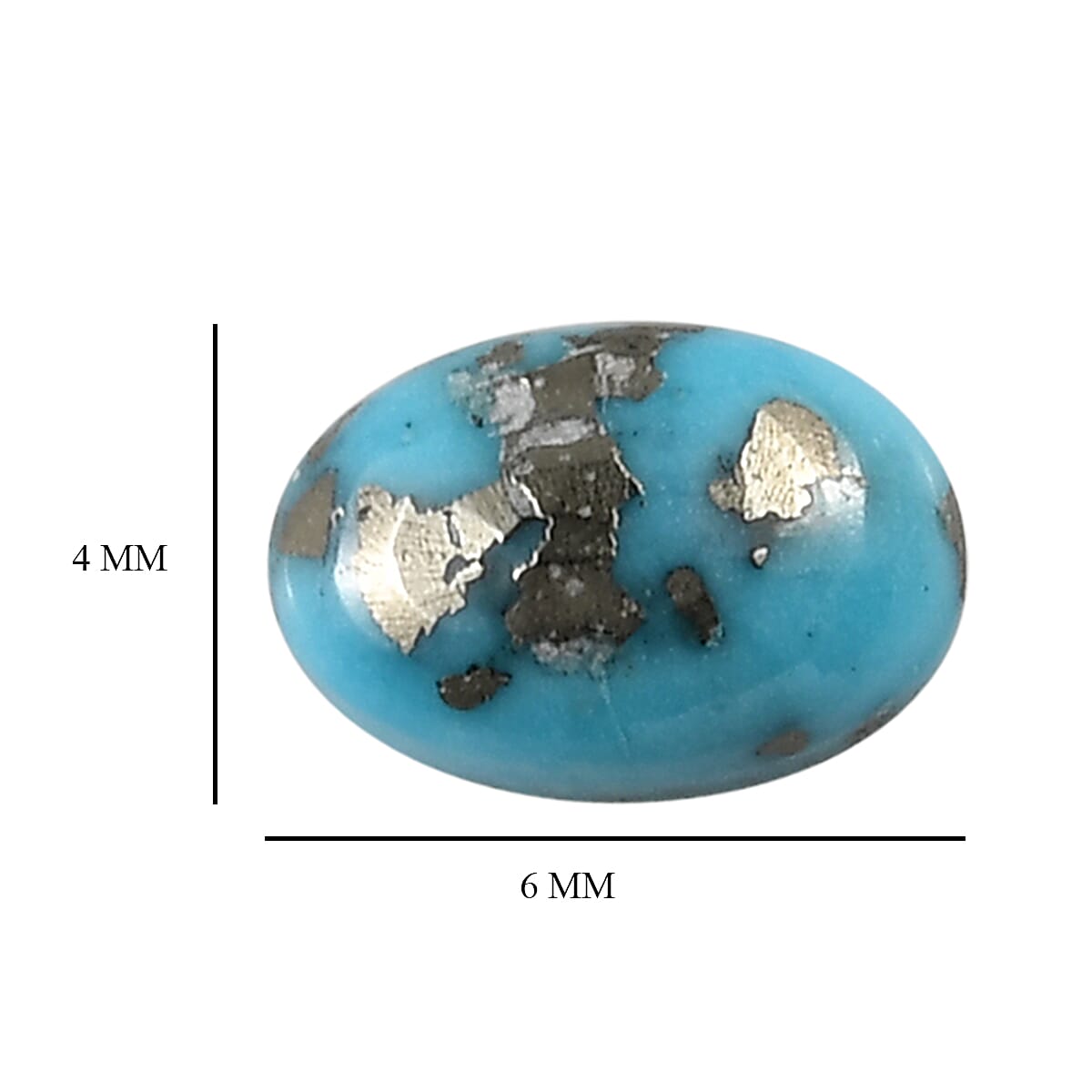 Empyrean Blue Turquoise (Ovl 6x4 mm) 0.50 ctw image number 3