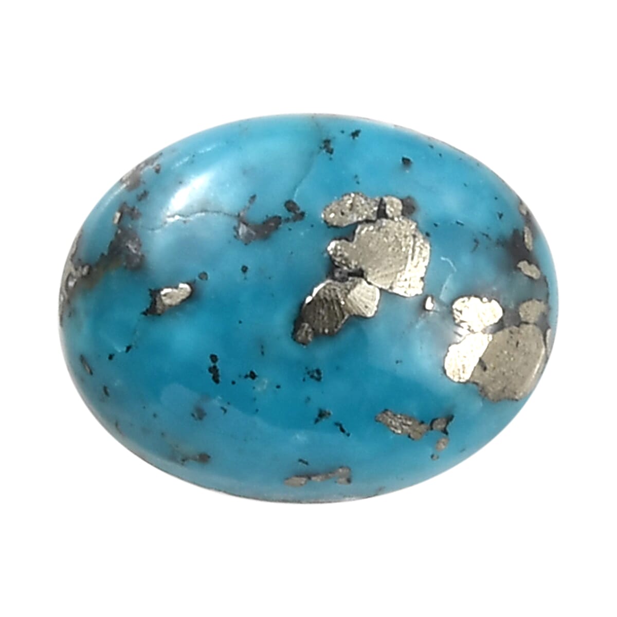 AA Empyrean Blue Turquoise (Ovl 8x6 mm) 1.23 ctw | Loose Gem | Loose Gemstones | Loose Stones | Jewelry Stones image number 0