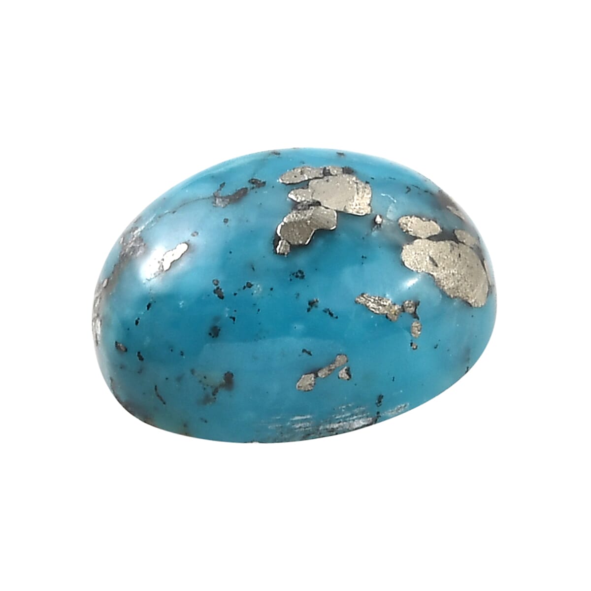 AA Empyrean Blue Turquoise (Ovl 8x6 mm) 1.23 ctw | Loose Gem | Loose Gemstones | Loose Stones | Jewelry Stones image number 1