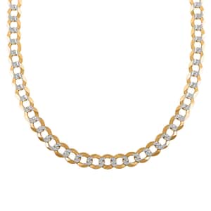 14K Yellow Gold Diamond-Cut Curb Necklace 22 Inches 48.4 Grams