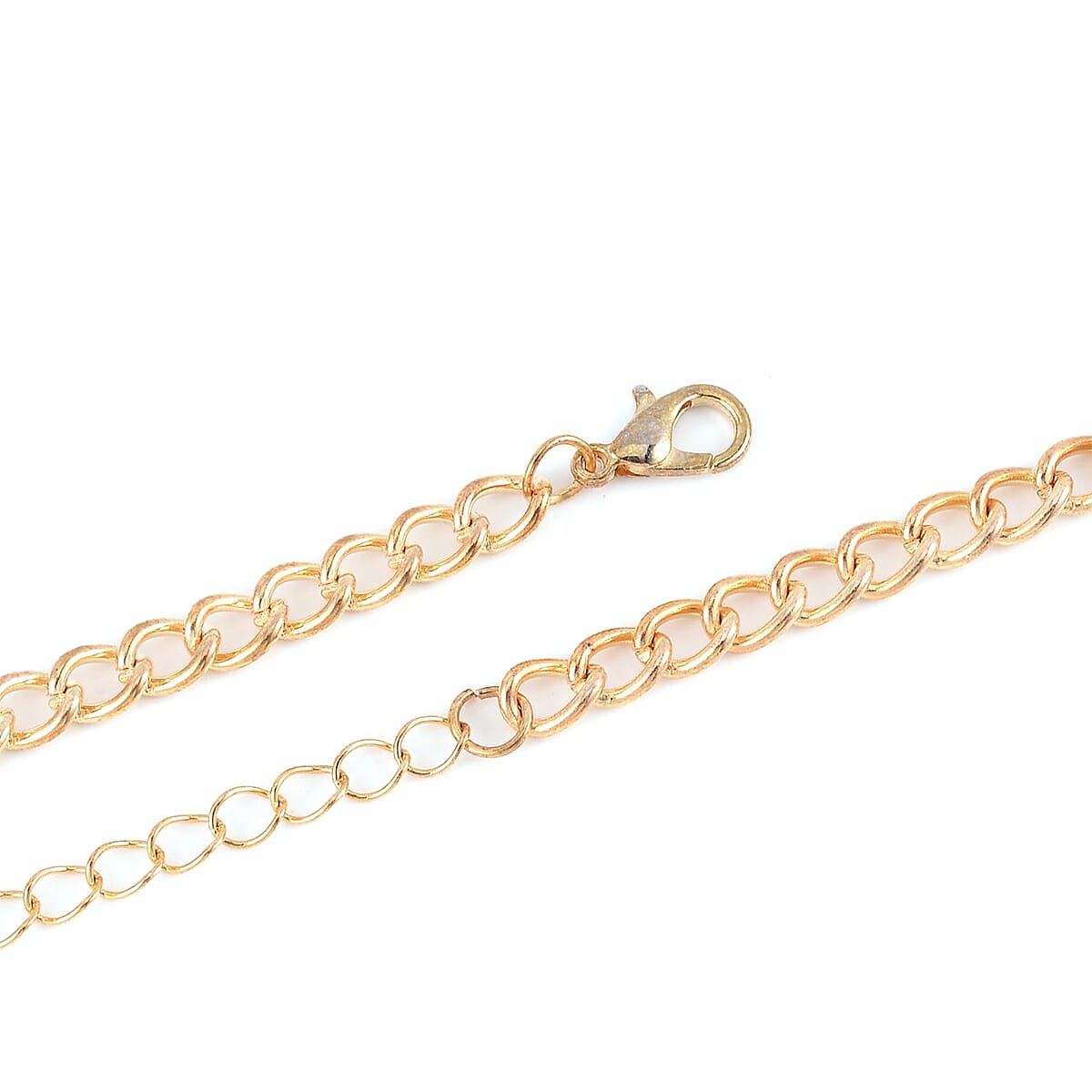 Rainbow Resin Clay 3 Layered Necklace 20-22 Inches in Goldtone image number 4