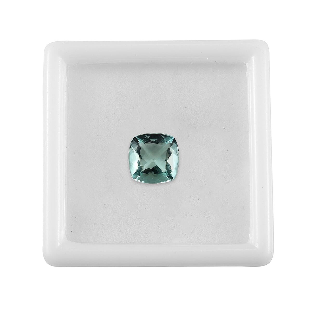 Teal Fluorite (Cush 9x9 mm) 3.34 ctw | Loose Gem | Loose Gemstones | Loose Stones | Jewelry Stones image number 2