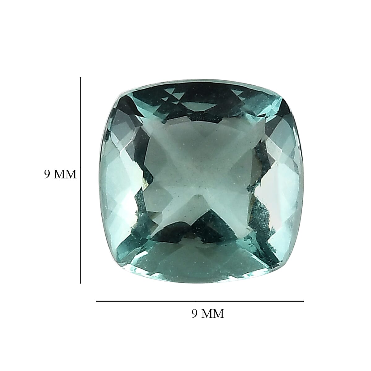 Teal Fluorite (Cush 9x9 mm) 3.34 ctw | Loose Gem | Loose Gemstones | Loose Stones | Jewelry Stones image number 3