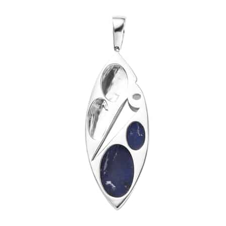 Buy Sajen Silver Blue Sodalite Quartz and Rainbow Moonstone Pendant in  Platinum Over Sterling Silver 7.15 ctw at