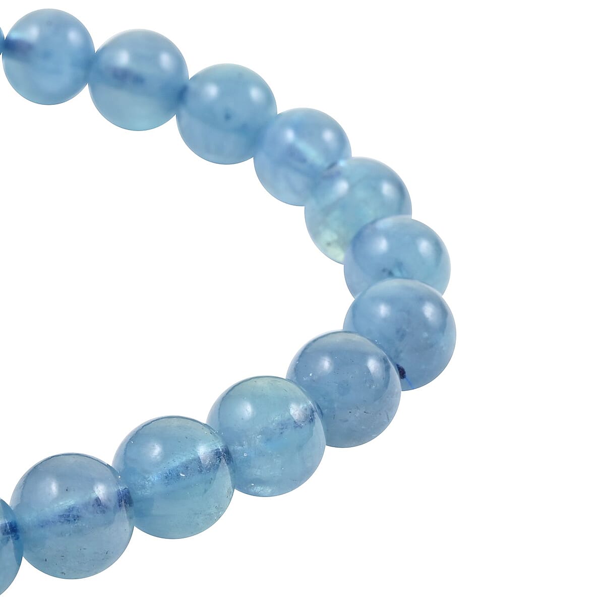 Santa Maria Aquamarine Beaded Stretch Bracelet 64.50 ctw image number 2