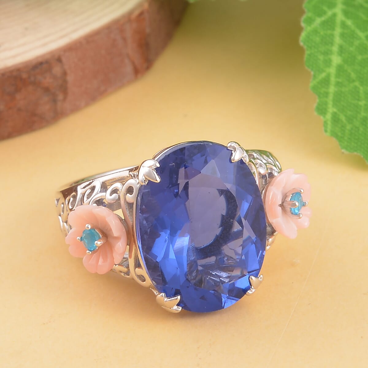 Color Change Fluorite (IR) and Multi Gemstone Ring in Rhodium Over Sterling Silver 12.00 ctw image number 1
