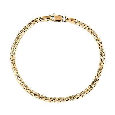 10K Yellow Gold Palma Chain Bracelet, Gold Chain Bracelet, Gold Jewelry, Gold Bracelet, Gold Gifts (7.50 In) 5mm, 7.50 Grams