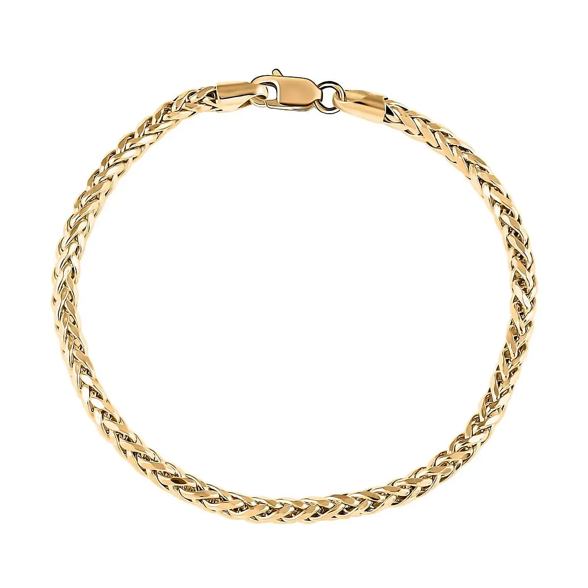 10K Yellow Gold Palma Chain Bracelet, Gold Chain Bracelet, Gold Jewelry, Gold Bracelet, Gold Gifts (8.00 In) 5mm, 8 Grams image number 4