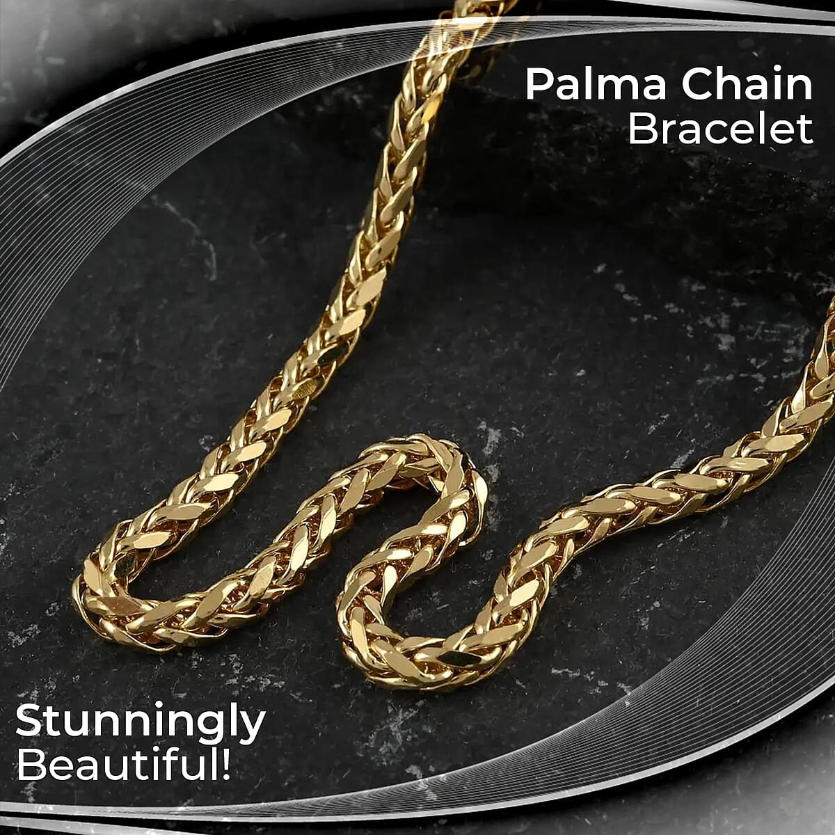 10K Yellow Gold Palma Chain Bracelet, Gold Chain Bracelet, Gold Jewelry, Gold Bracelet, Gold Gifts (8.50 In) 5mm, 8.5 Grams image number 1