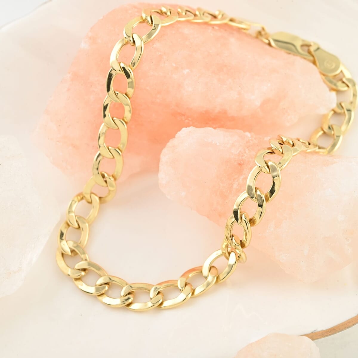 10K Yellow Gold 5.5mm Curb Chain Bracelet (8.00 In) 3.80 Grams image number 1