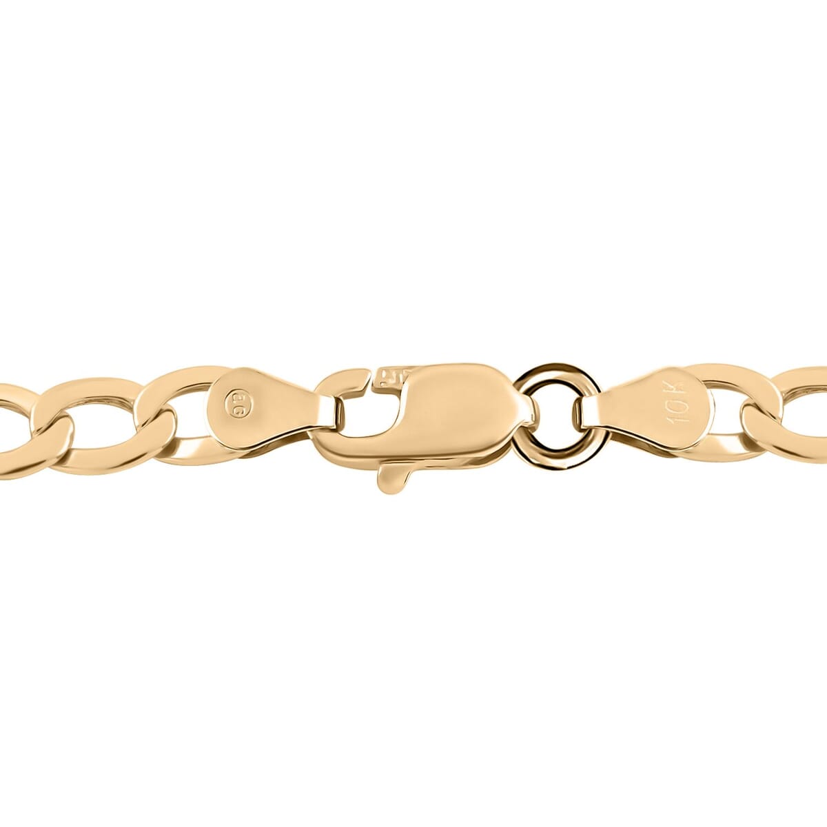 10K Yellow Gold 5.5mm Curb Chain Bracelet (8.00 In) 3.80 Grams image number 3