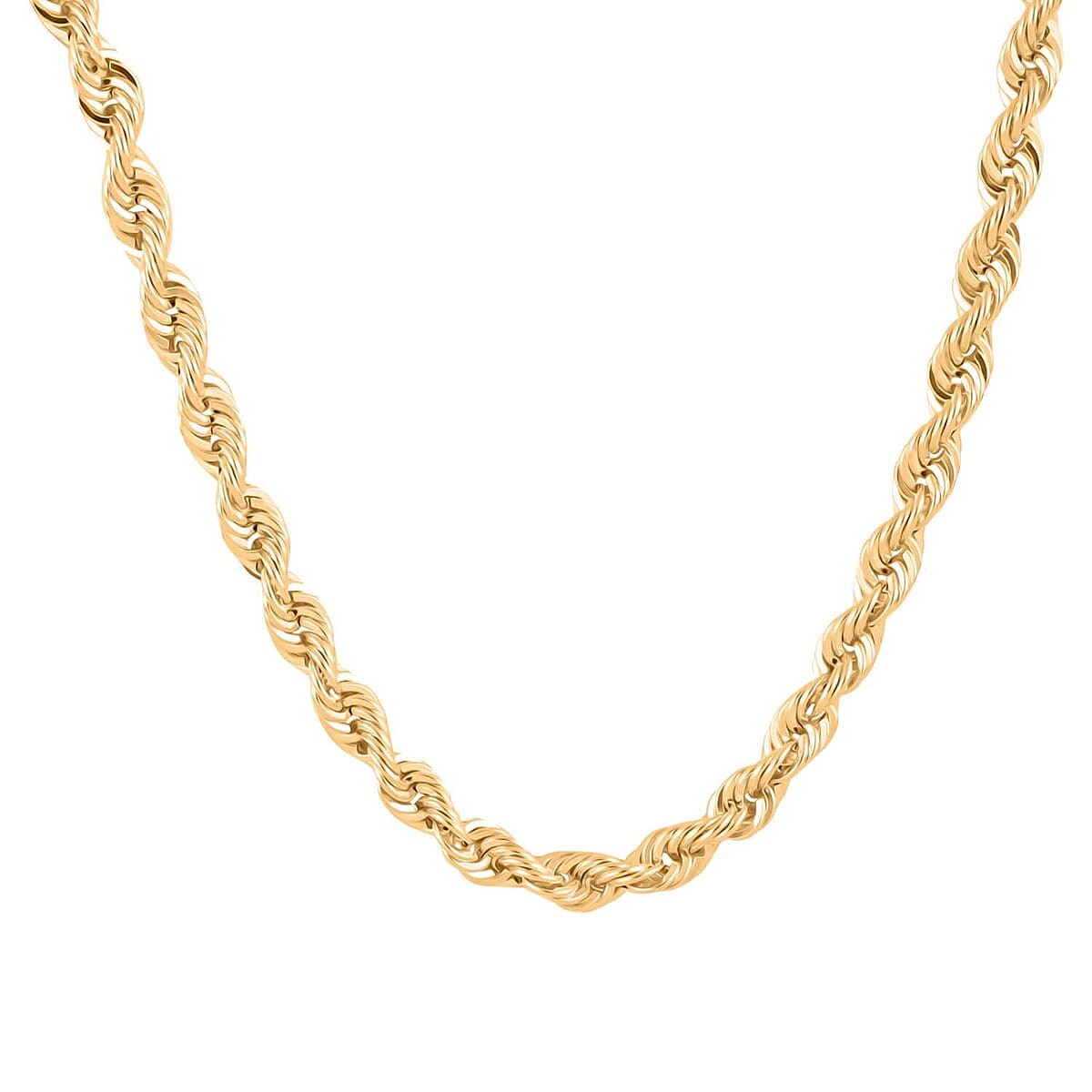 10K Yellow Gold 6mm Quint Rope Chain Necklace 20 Inches 13.3 Grams image number 0