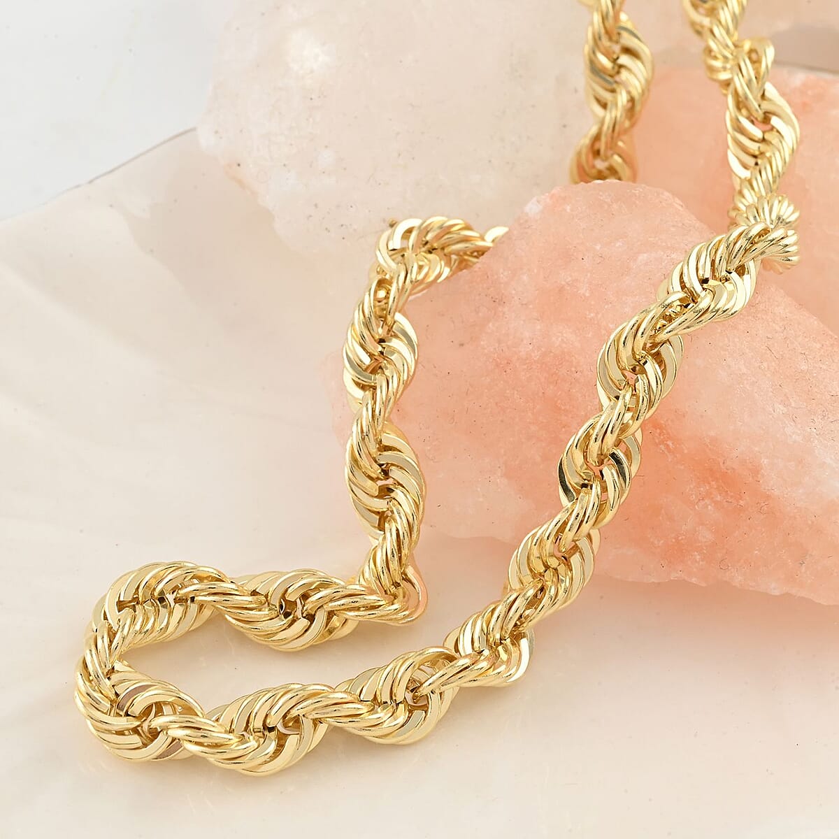 10K Yellow Gold 6mm Quint Rope Chain Necklace 20 Inches 13.3 Grams image number 1