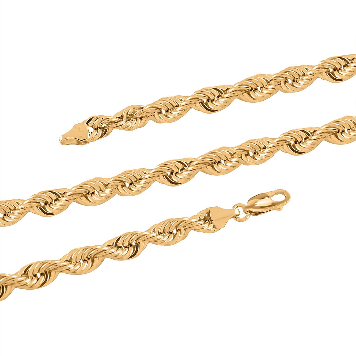 10K Yellow Gold 6mm Quint Rope Chain Necklace 20 Inches 13.3 Grams image number 2