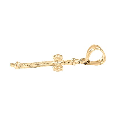 Made in America 10K Yellow Gold Crucifix Pendant, Gold Cross Pendant, Gold Pendant, Gold Jewelry, Gold Gifts For Her 22.40x21.76mm 0.50 Grams