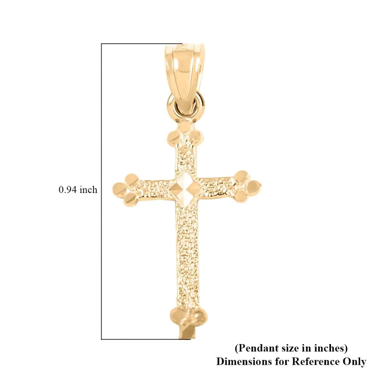 Made in America 10K Yellow Gold Crucifix Pendant, Gold Cross Pendant, Gold Pendant, Gold Jewelry, Gold Gifts For Her 22.40x21.76mm 0.50 Grams image number 6