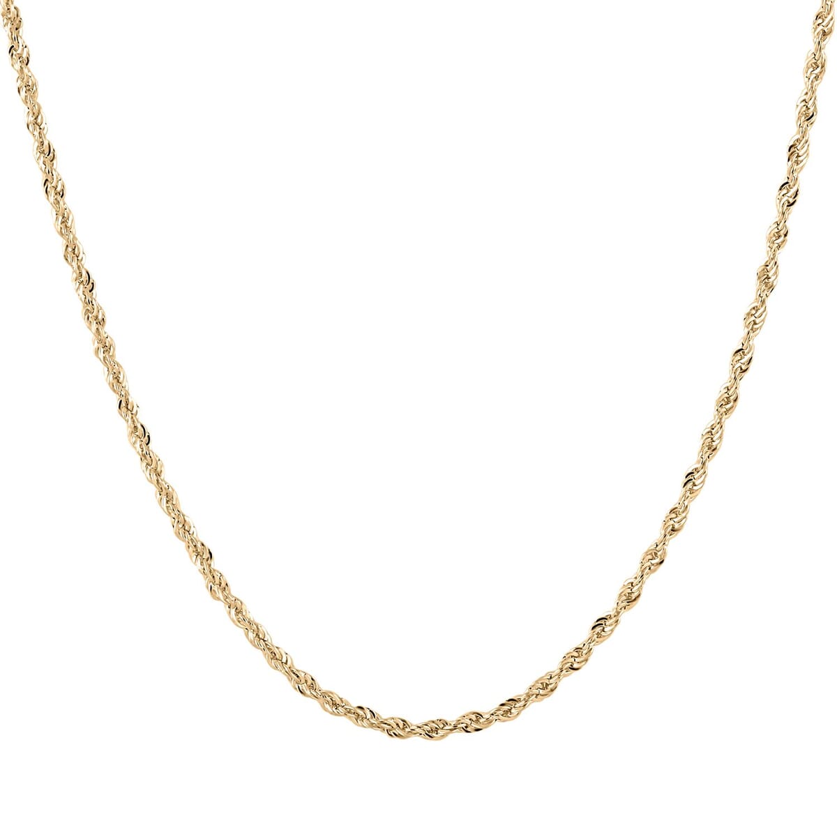 14K Yellow Gold 1.5mm Rope Necklace 20 Inches 1.6 Grams image number 0
