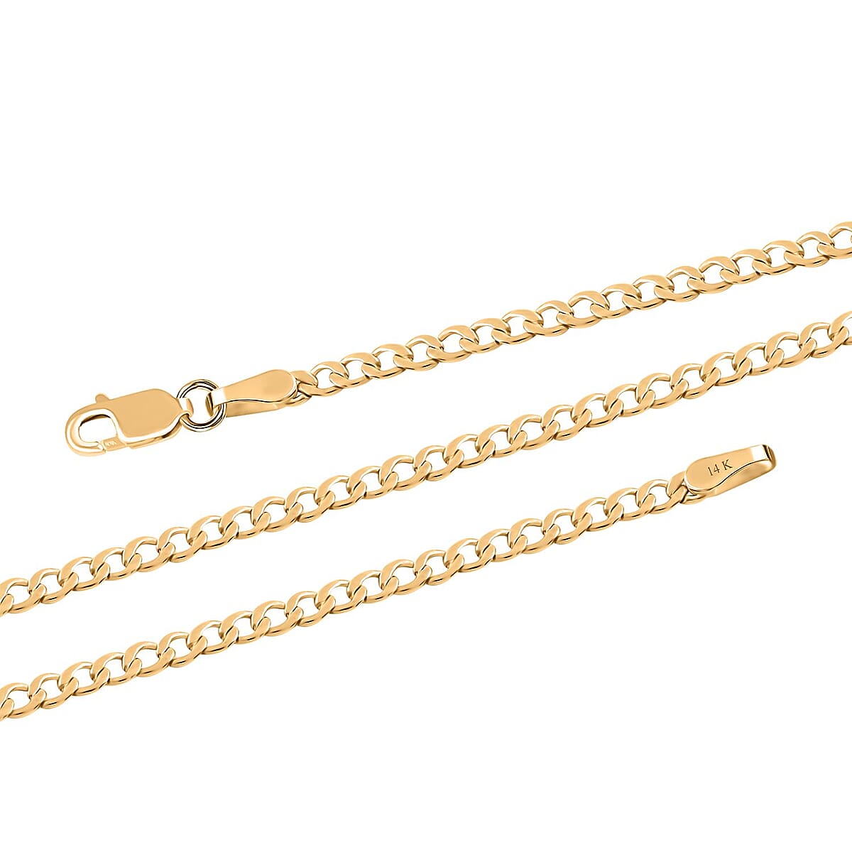 14K Yellow Gold 2mm Cuban Necklace 22 Inches 1.90 Grams image number 2