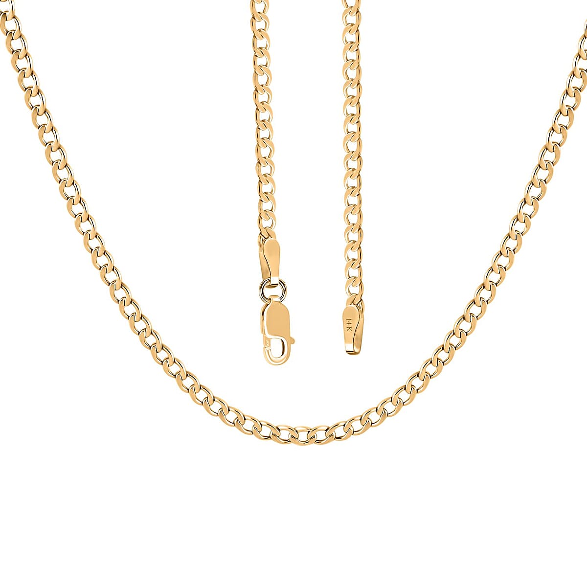 14K Yellow Gold 2mm Cuban Necklace 22 Inches 1.90 Grams image number 3