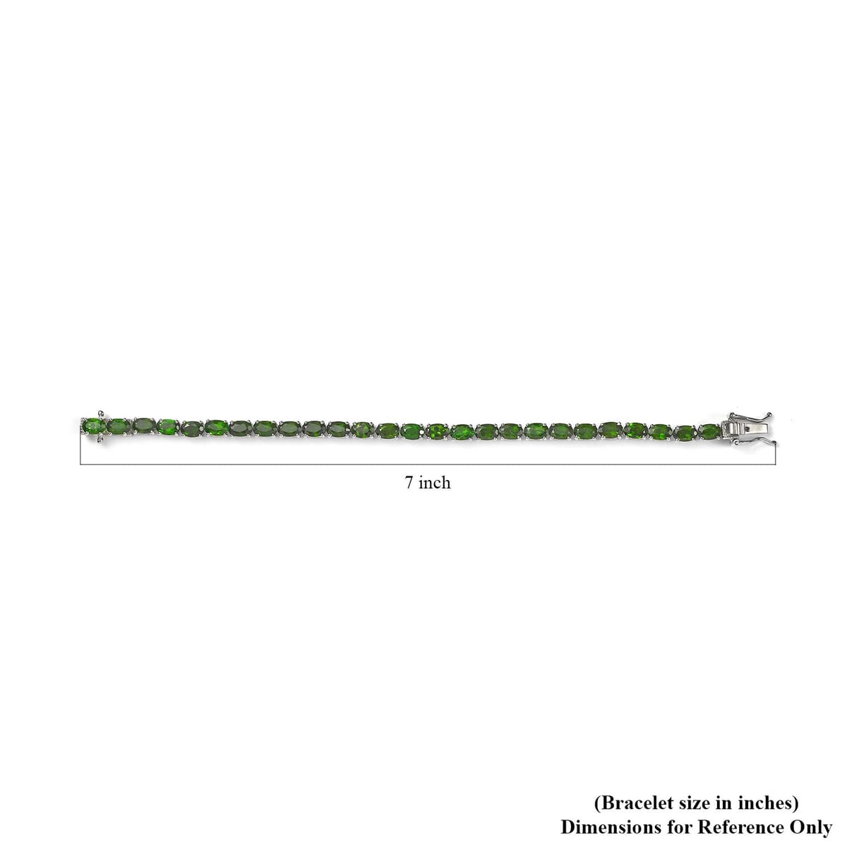 Chrome Diopside Tennis Bracelet in Platinum Over Sterling Silver (6.50 In) 11.10 ctw image number 4