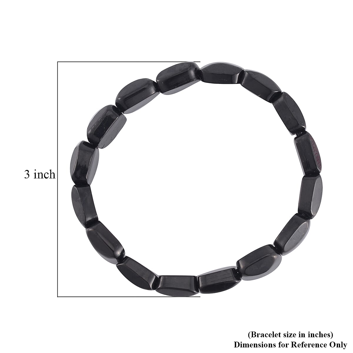 Shungite Cushion Block Stretch Bracelet 103.00 ctw image number 2