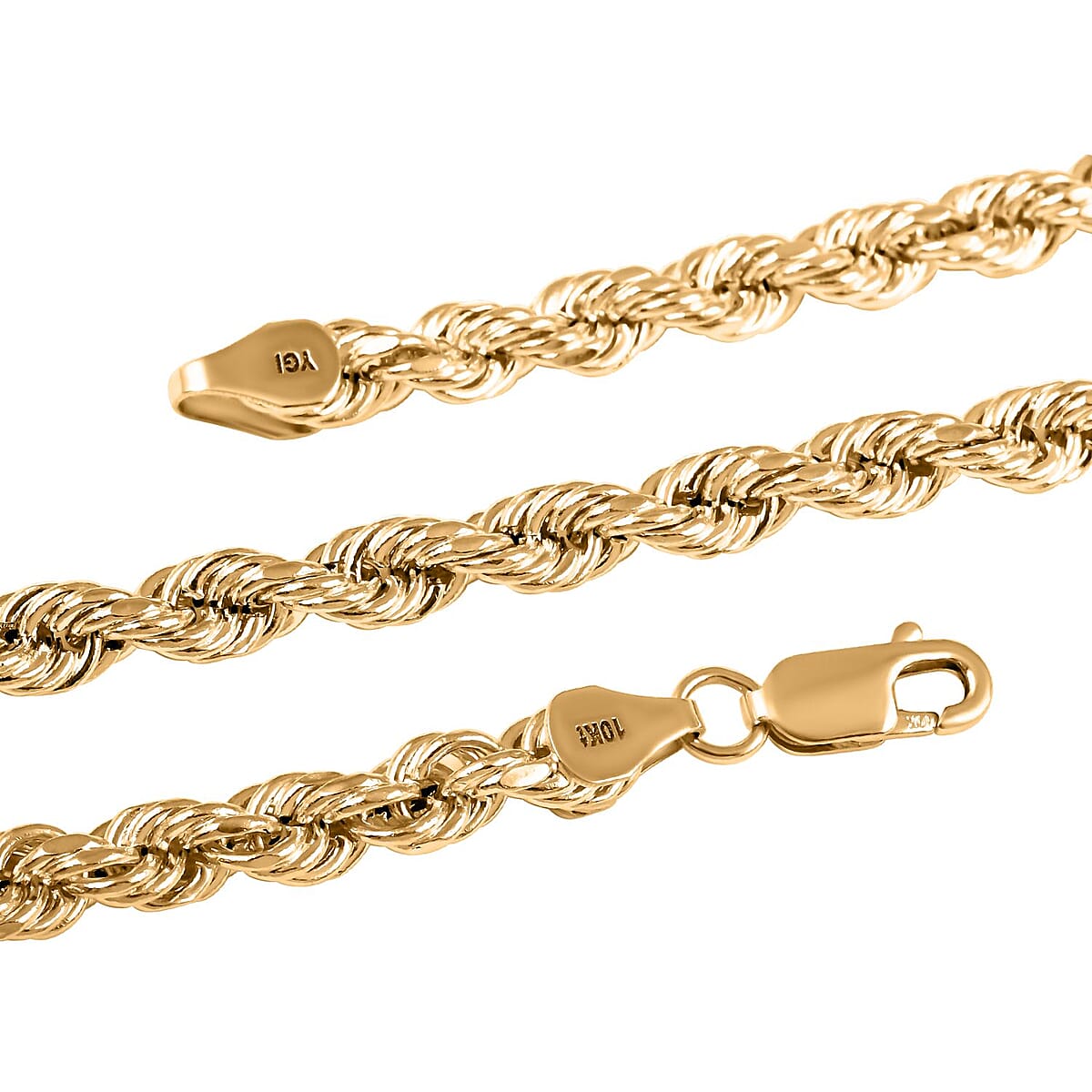 10K Yellow Gold 5mm Rope Necklace 24 Inches 10.9 Grams image number 2