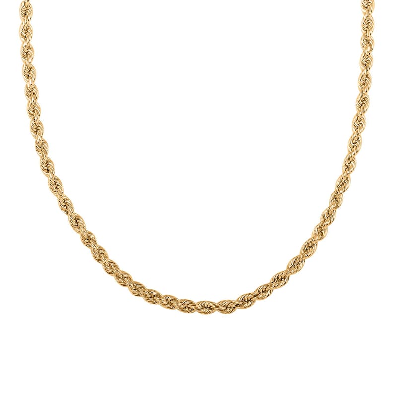 10K Yellow Gold 5.5mm Rope Necklace 26 Inches 16.10 Grams