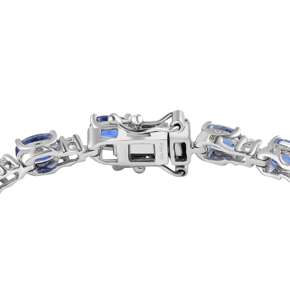 Kashmir Kyanite and White Zircon Bracelet in Platinum Over Sterling Silver (6.50 In) 12.60 ctw image number 3