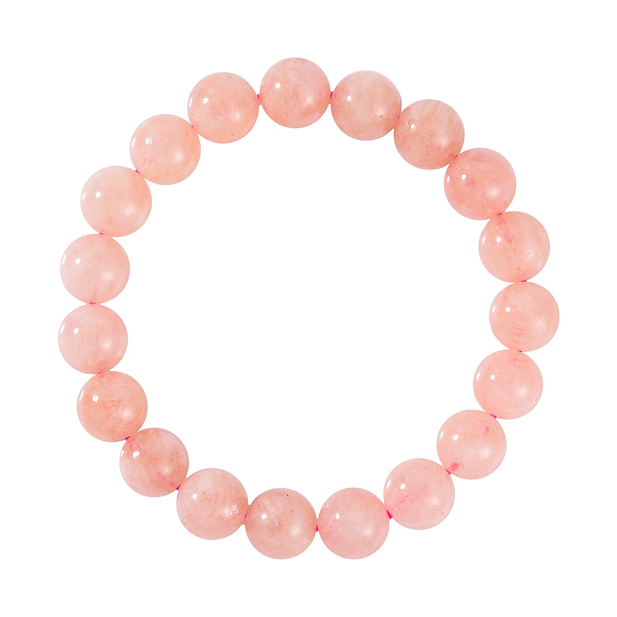 Palmeiras Pink Morganite Beaded Stretch Bracelet 165.00 ctw image number 0