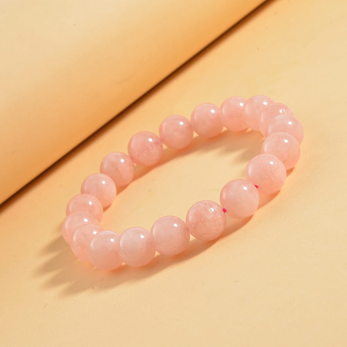 Palmeiras Pink Morganite Beaded Stretch Bracelet 165.00 ctw image number 1