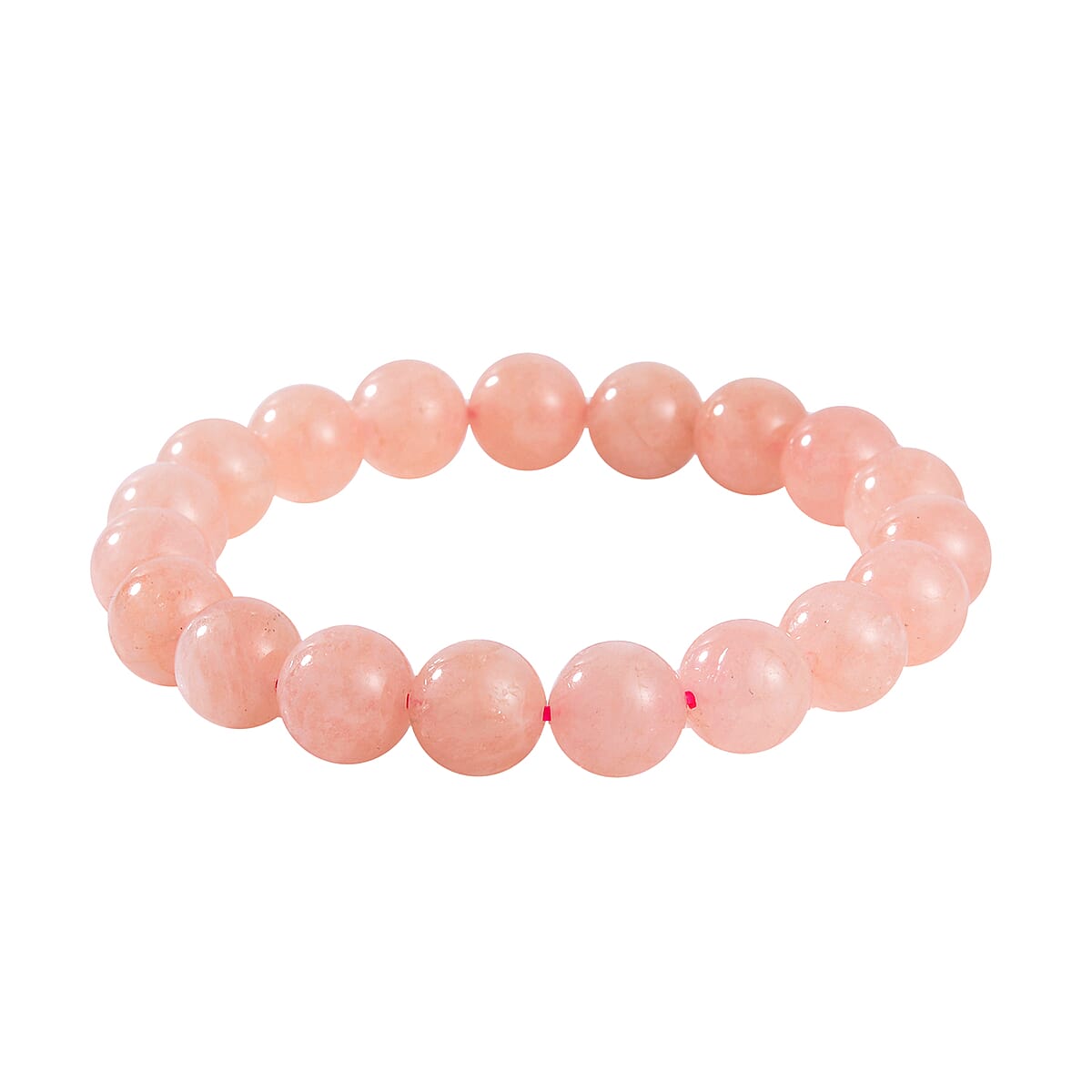 Palmeiras Pink Morganite Beaded Stretch Bracelet 165.00 ctw image number 2