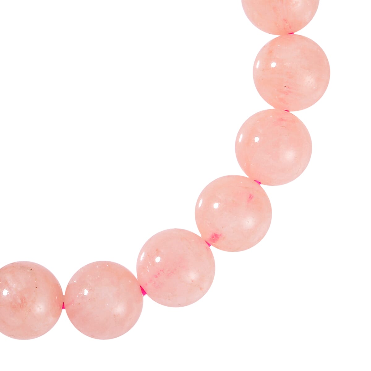 Palmeiras Pink Morganite Beaded Stretch Bracelet 165.00 ctw image number 3